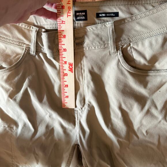 prAna Khaki Hiking Pants Womens 14 Standard Fit Outdoor Trail - Picture 9 of 9